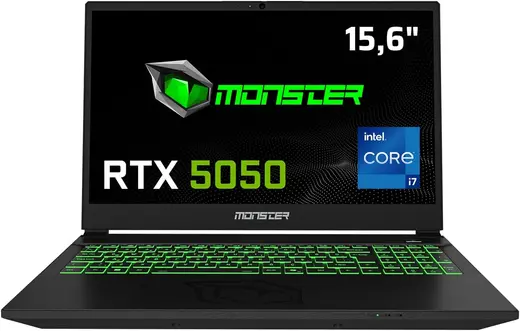 Monster Abra A5 V22.1 Intel Core i7 13620H 16 GB RAM 500 GB SSD 8 GB RTX 5050 FreeDOS 15,6" FHD 144 Hz Oyun Bilgisayarı