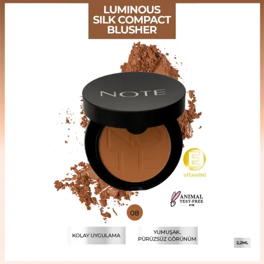 Note Luminous Silk Compact Blusher Allık 08 Bronze Show