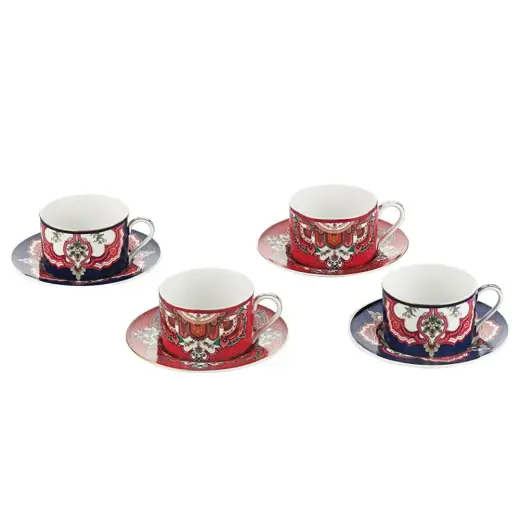 Lucky Art Etro Bone 4lu Çay Fincani Seti 180 Ml