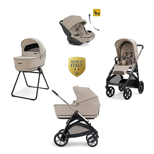 Inglesina Aptica Glam Bebek Arabası & Darwin Recline Evo Ana Kucaklı 4'lü Sistem - Vicuna Beige