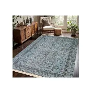 Vivense Vi̇ntage Mavi̇ Etni̇k Ki̇li̇m Dokuma Taban Hali, 320 Yng, 80x150 Cm