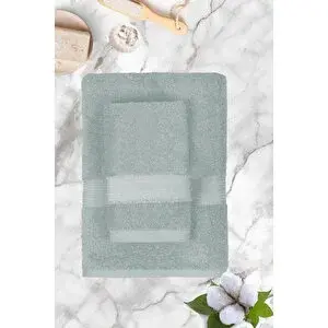 Mira Home Büyük Battal Boy 2'li Set Banyo Ve Hamam Havlusu %100 Pamuklu Denis Açık Gri Açık Gri