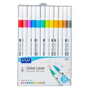 Kraf Color Liner Kalem 05 12li