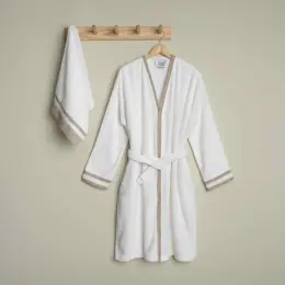Linens Vesso Bambu M/L Bornoz Seti Ekru 1