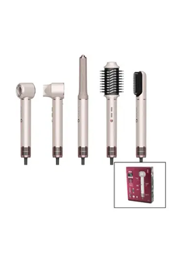 ROSE GOLD AİR BRUSH 5İN1=BUKLE-HACİMLE-DÜZLEŞTİR-2-FIRÇA SAÇ KURUTMA - ŞEKİL MAKİNESİ 13