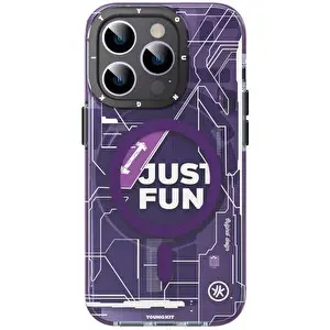 Youngkit Cx021 iPhone 14 Pro Max Sert Silikon Kılıf Mor