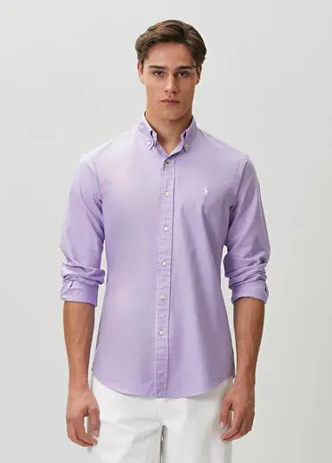 Custom Fit Mor Oxford Gömlek