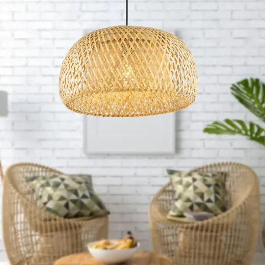 Apliqa Briella Tekli Rattan Modern Tasarım Oturma Odası Avize