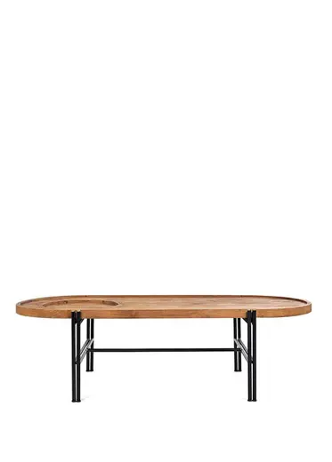 Coco Oval Tepsili Metal Orta Sehpa