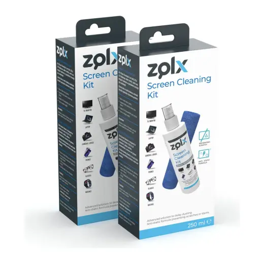 Zolx Ekran Temizleme Seti 250 ML * 2 Adet (MİKROFİBER BEZ HEDİYE) Tv, Bilgisayar, Notebook, Monitör, Gözlük, Tablet, Telefon Temizleme Seti