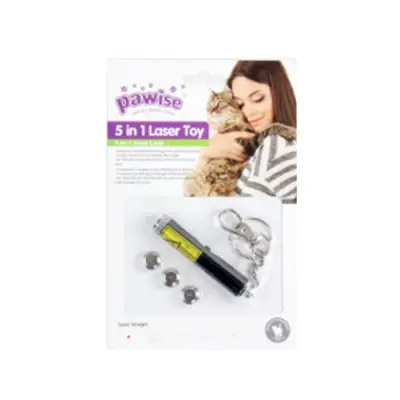 Pawise 5 Figürlü Lazer Kedi Oyuncağı 8cm (Siyah)