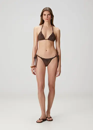 Mackenzie Kahverengi Süet Bikini Altı