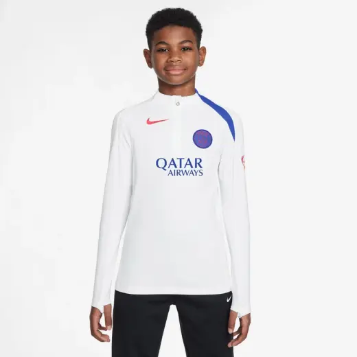 Nike Paris Saint Germain Strike Drill Top Çocuk Beyaz Futbol Sweatshirt
