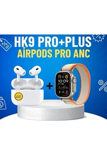 İkili Set HK9 ULTRA2 49mm Amoled Ekran 3Kordon+AirPods Pro ANC