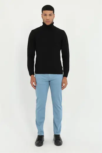 Erkek Slim Fit Mavi Pantolon