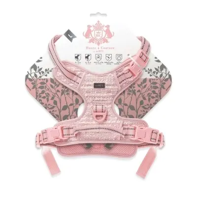 M-Pets Haute Couture Köpek Göğüs Tasması 45-95cm (Pembe) [L]