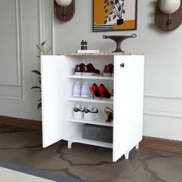 Kzy Mobilya Pratik Çok Amaçlı Ayakkabılık Beyaz 3