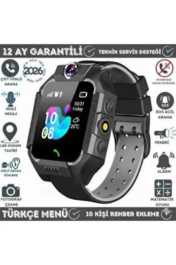 X34 Konum Takipli Arama Sim Kart Girişli Lbs Sos Ortam Dinleme Akıllı Çocuk Saati Uyumlu