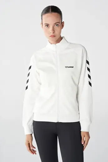 GENESA FERMUARLI SWEATSHIRT Beyaz Kadın Fermuarlı Sweatshirt