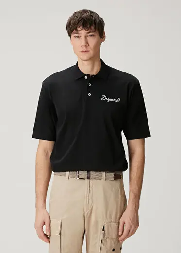 Siyah Polo Yaka T-shirt
