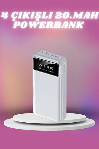 20.000 mAh 4 Çıkışlı Taşınabilir Powerbank