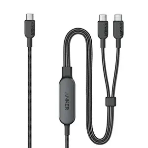 Anker 2In1 USB-C - USB-C 140W Eco Friendly Kablo Siyah A8895