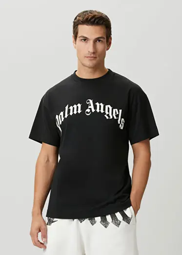Siyah Logo Baskılı T-shirt