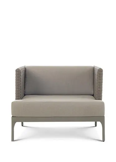 Infinity Warm Grey Wicker Alüminyum Bahçe Koltuğu