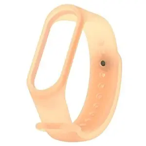 Xiaomi Mi Band 3 ve Mi Band 4 Yedek Silikon Saydam Turuncu Bileklik