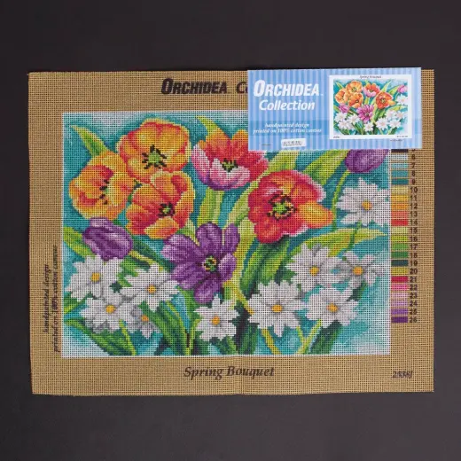 Orchidea 30x40cm Çiçekler Baskılı Goblen - 2538J