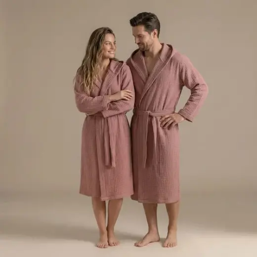 Armın Bambu Unısex Bornoz Kil