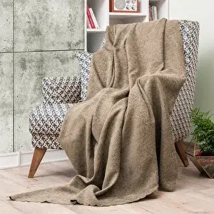 Latuda Home Latuda - Şönil Jakarlı Desen Kaymaz Çekyat Örtüsü Ve Koltuk Şalı Vizon