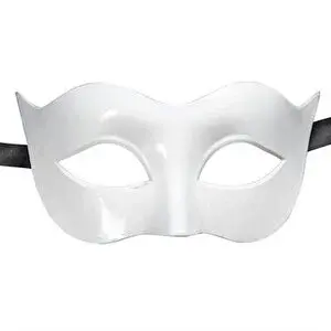 evimdeyokyok Evimdeyokyok Beyaz Renk Masquerade Kostüm Partisi Venedik Balo Maskesi T20