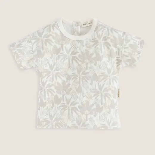 Jungle Baskılı Tshirt Ekru