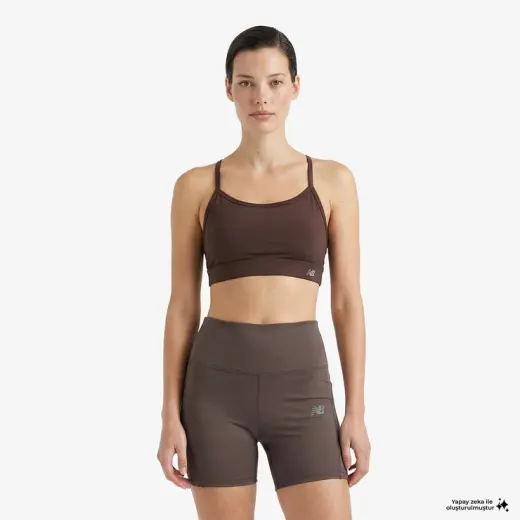 New Balance Essential Yoga Bra Kadın Kahverengi Bra