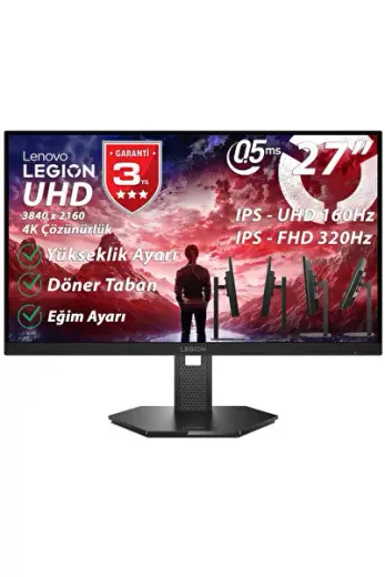 Legion 27U-10 27" 0.5ms UHD:160Hz FHD:320Hz HDMI-DP UHD 3840x2160 Pivot IPS WLED Monitör 67D1GAC1TK
