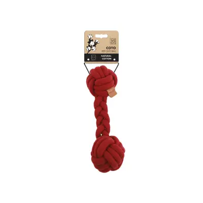 M-Pets İki Düğümlü Köpek Diş İpi 28x9cm (Kırmızı)