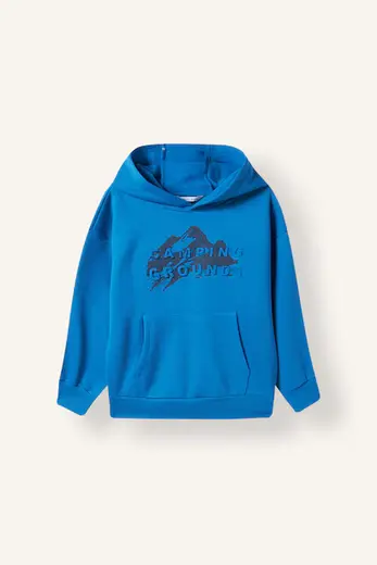 Oversıze Kapüşonlu İçi Yumuşak Tüylü Sweatshirt Erkek Çocuk