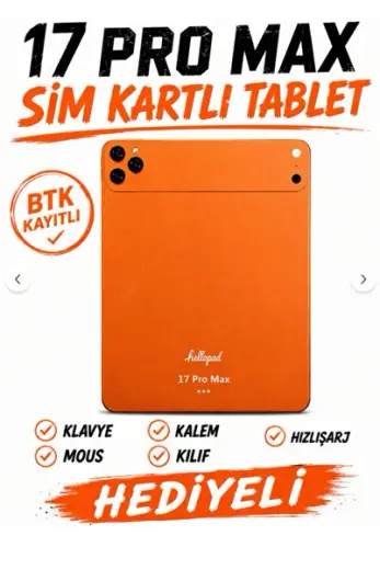 17 ProMax 1TB Hafıza 32GB Ram Tablet+Klavye+Mous+Kılıf+Kalem Hediyeli