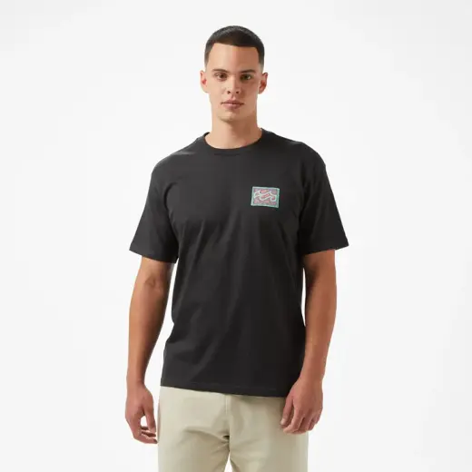 Billabong Crayon Wave Ss Erkek Siyah T-Shirt