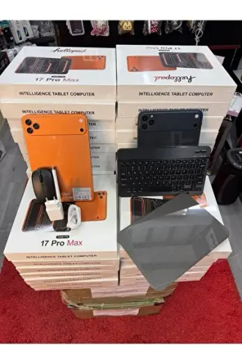 İ17 AİR Max Full Set Tablet Klavye+Mouse+Kalem+Kılıf+Kırılmazcam+Hızlı Şarj Hepsi Bir Arada