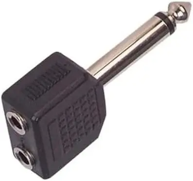 6.3 mm erkek 2x 3.5 mm dişi çevirici 2x stereo dişi 6.3 mm erkek jack erkek gitar jack 2 kulaklık giriş