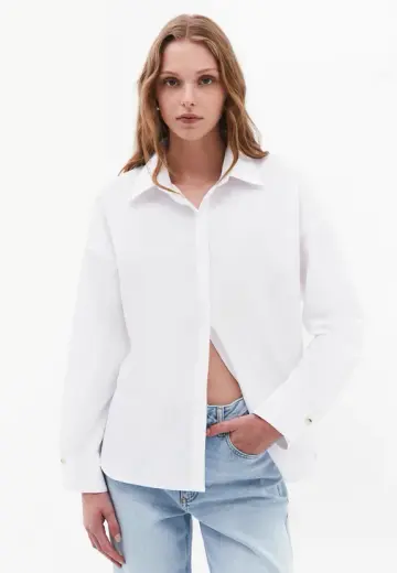 Loose-Fit Poplin Gömlek