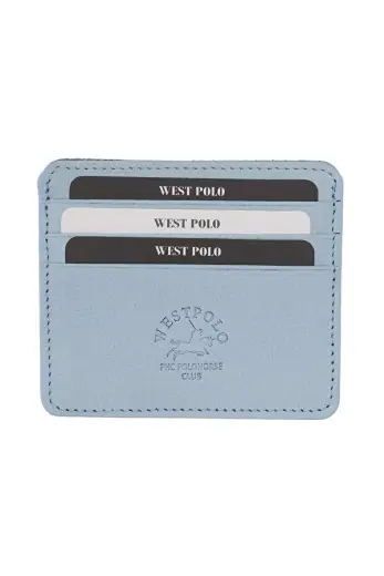 WEST POLO 49 HAKİKİ DERİ UNISEX KARTLIK BUZ MAVİSİ