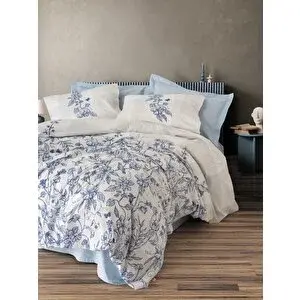 Cotton Box Çift Kişilik Nevresim Takımı Linora Mavi