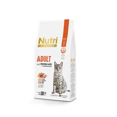 Nutri Feline Glutensiz Somonlu Düşük Tahıllı Yetişkin Kedi Maması 10kg