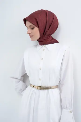 Armine Saf İpek Twill Eşarp 9537D 50