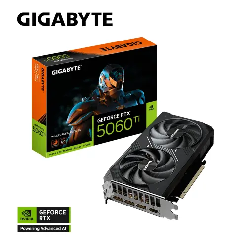 Gigabyte GeForce RTX 5060TI WINDFORCE MAX OC GV-N506TWF2MAX OC-8GD GDDR7 8GB 128Bit Gaming (Oyuncu) Ekran Kartı