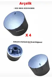 OCD 608 B - OCD 614 EM1G Ankastre Set Üstü Gri Ocak Düğmesi 2