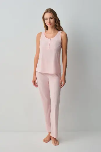 Pembe Melanj Daily Atlet Pantolon Pijama Takımı